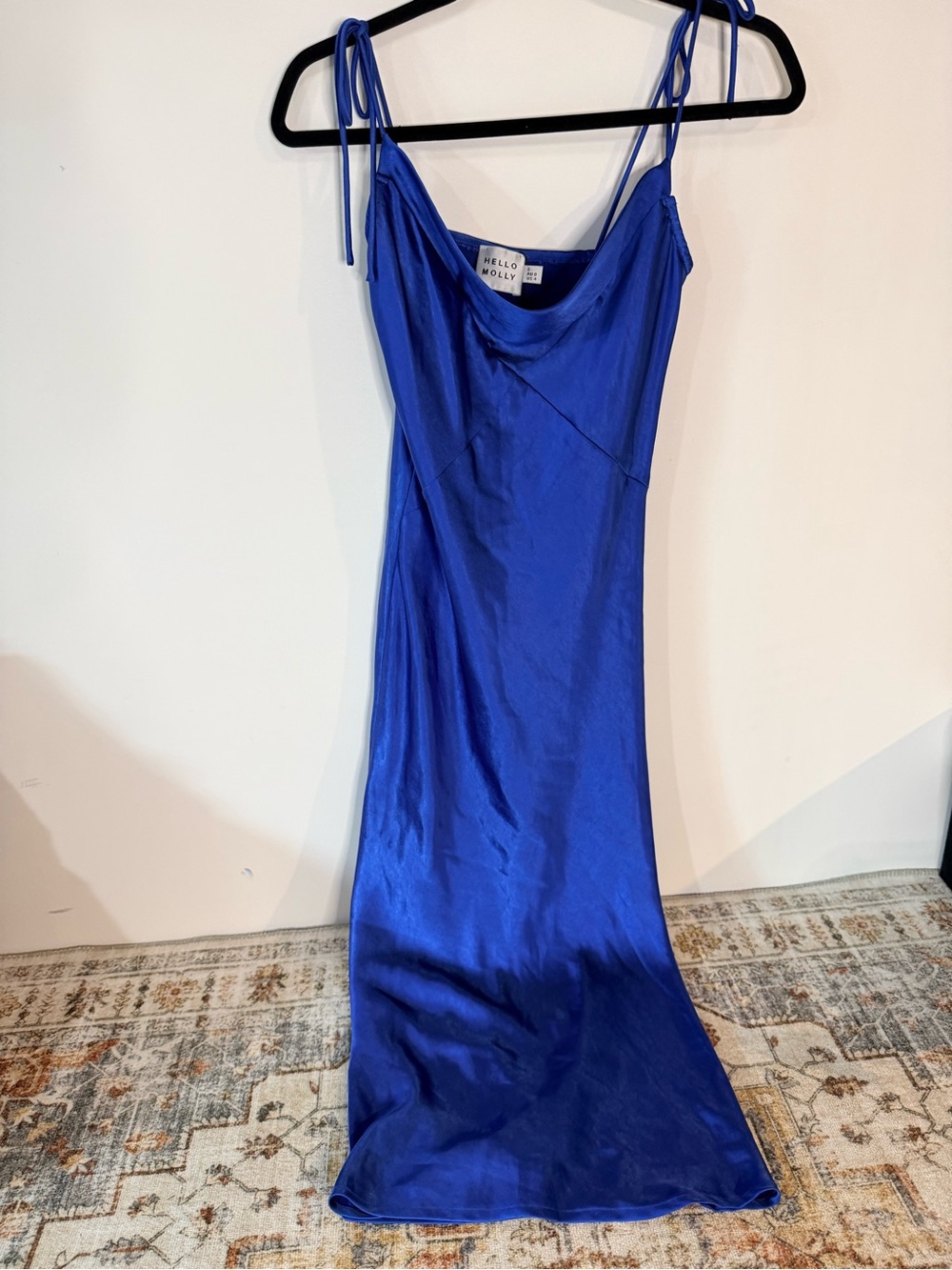 Hello Molly Royal Blue Cowl Neck Dress